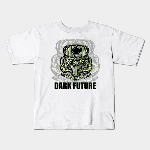 Dark Future Kids T-Shirt by manal